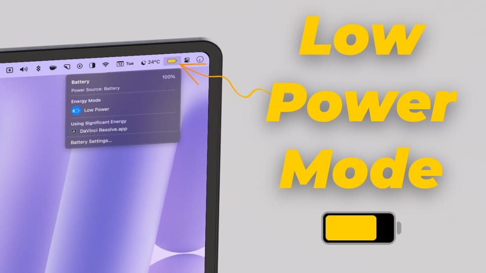 Low Power Mode on MacBook